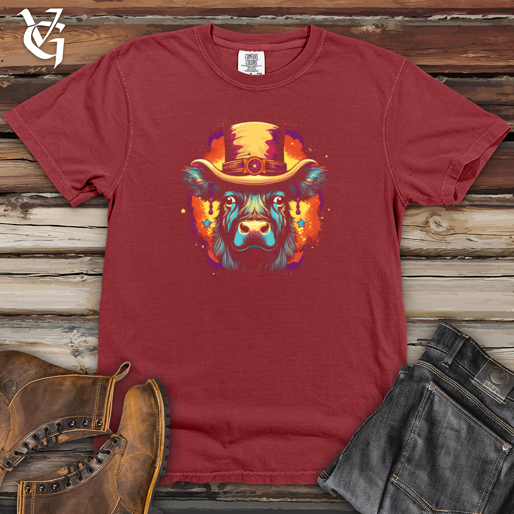 Viking Goods Retro Cosmic Top Hat Buffalo Heavy Cotton Comfort Colors Tee Brick / L