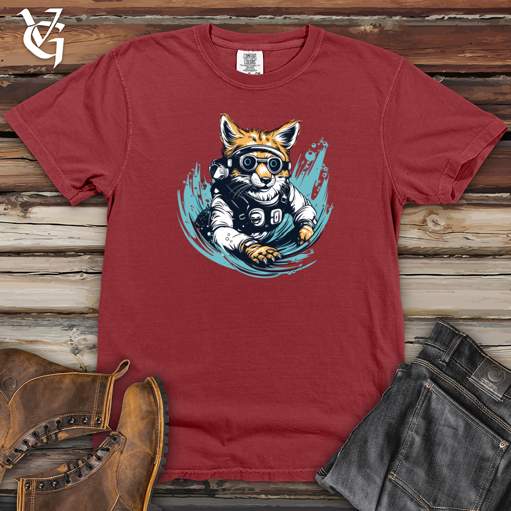 Viking Goods Retro Dive Fox Heavy Cotton Comfort Colors Tee Brick / L