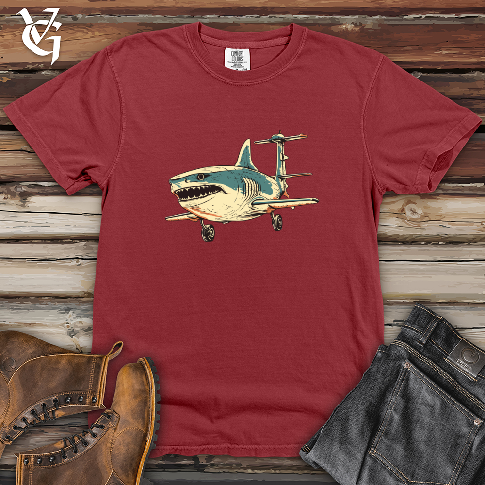 Viking Goods Retro HeliShark Heavy Cotton Comfort Colors Tee Brick / L