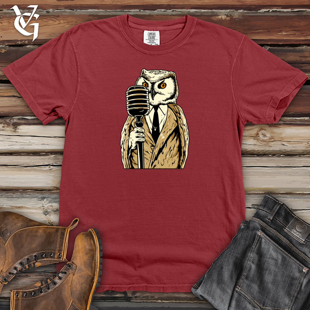Viking Goods Retro Melodic Owl Heavy Cotton Comfort Colors Tee Brick / L