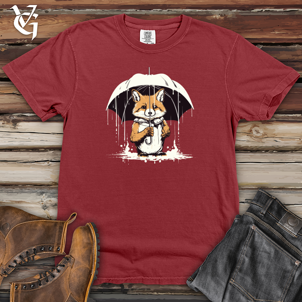 Viking Goods Retro Rain Fox Heavy Cotton Comfort Colors Tee Brick / L