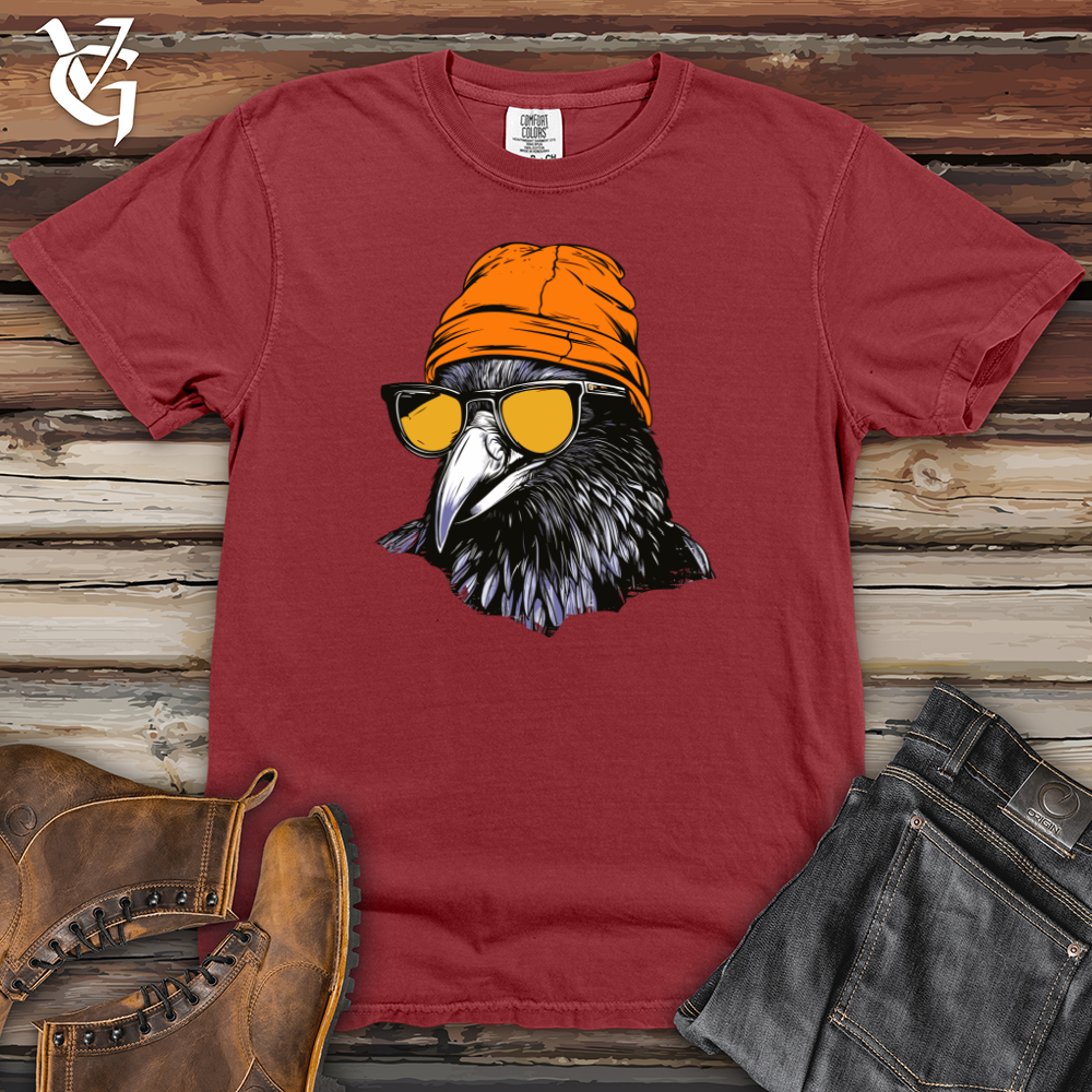 Viking Goods Retro Raven Shades Heavy Cotton Comfort Colors Tee Brick / L
