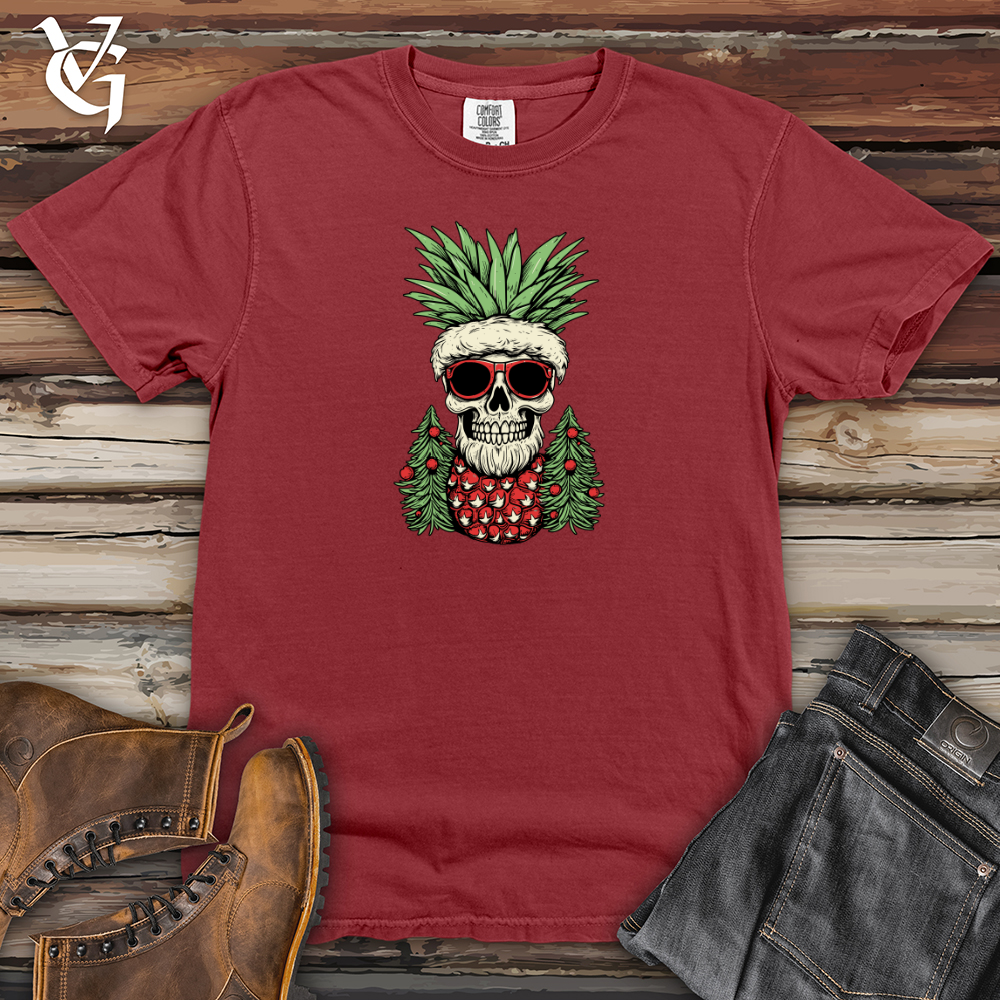 Viking Goods Retro Santa Pineapple Heavy Cotton Comfort Colors Tee Brick / L