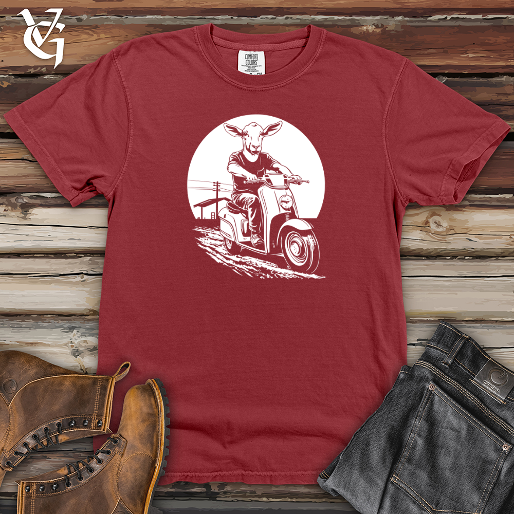 Viking Goods Retro Scootin Livestock Heavy Cotton Comfort Colors Tee Brick / L