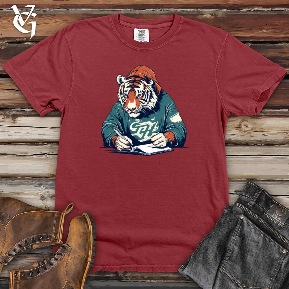 Viking Goods Retro Scribbling Tiger Heavy Cotton Comfort Colors Tee Brick / L
