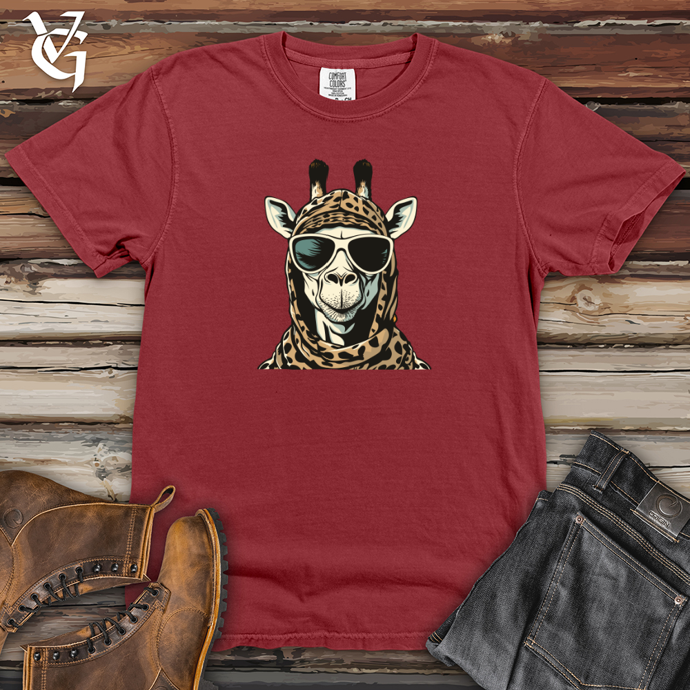Viking Goods Retro Ski Masked Giraffe Heavy Cotton Comfort Colors Tee Brick / L