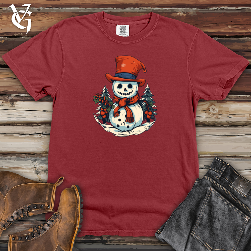 Viking Goods Retro Snowman Surprise Heavy Cotton Comfort Colors Tee Brick / L