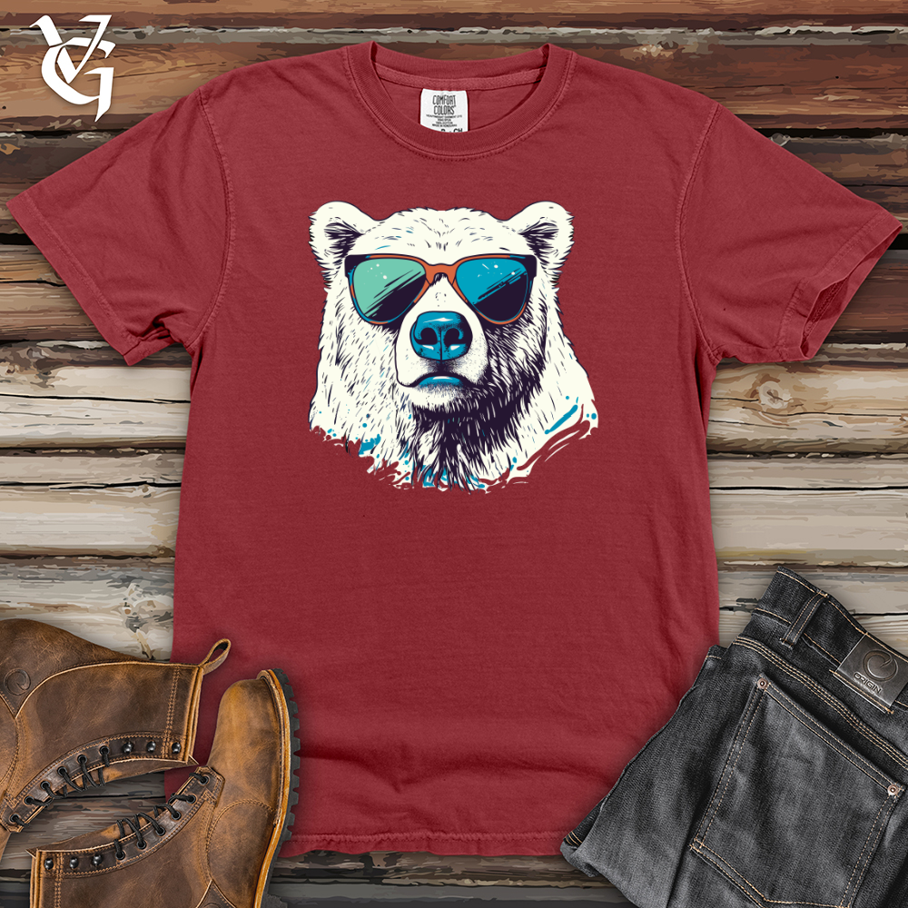 Viking Goods Retro Sunnies Bear Heavy Cotton Comfort Colors Tee Brick / L