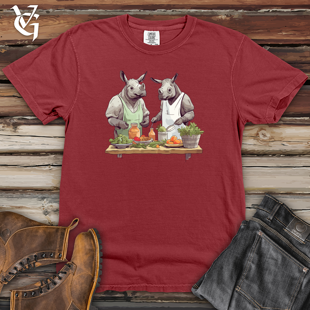 Viking Goods Rhinos Cooking Gourmet Heavy Cotton Comfort Colors Tee Brick / L