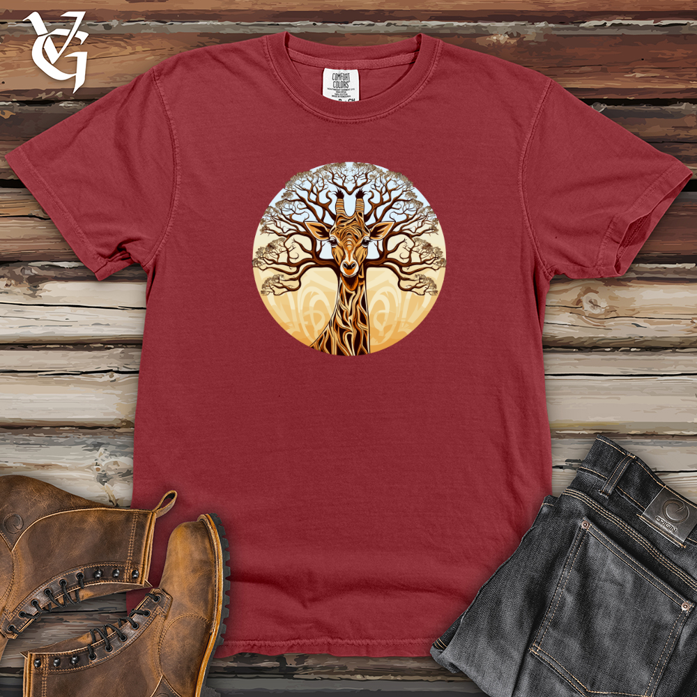 Viking Goods Safari Heights Giraffe Heavy Cotton Comfort Colors Tee Brick / L