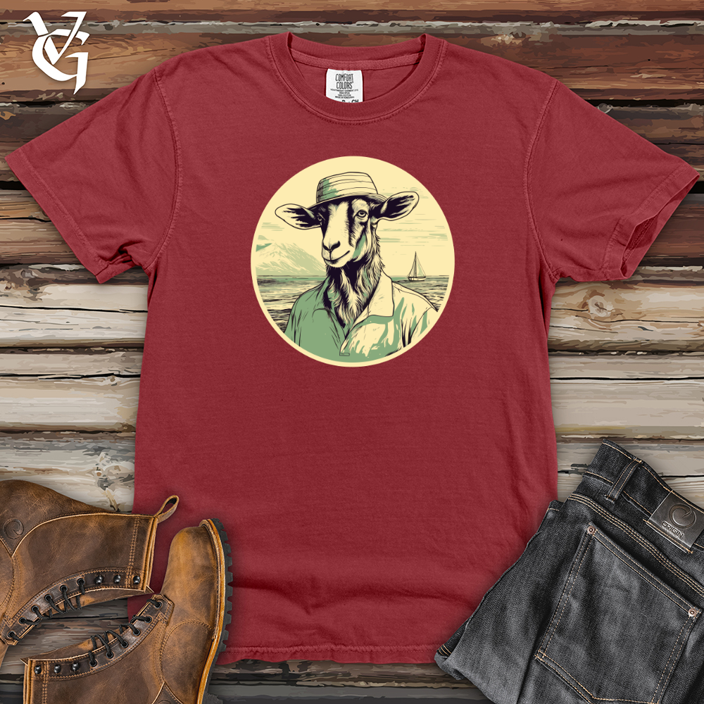 Viking Goods Sailing Goat Captain Heavy Cotton Comfort Colors Tee Brick / L