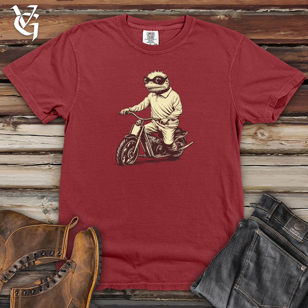 Viking Goods Scootering Lizard Adventure Heavy Cotton Comfort Colors Tee Brick / L
