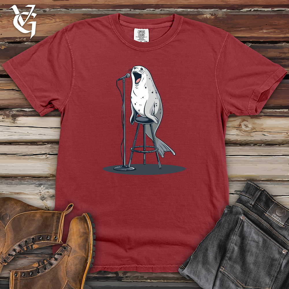Viking Goods Seal Stand Up Comedian Heavy Cotton Comfort Colors Tee Brick / L