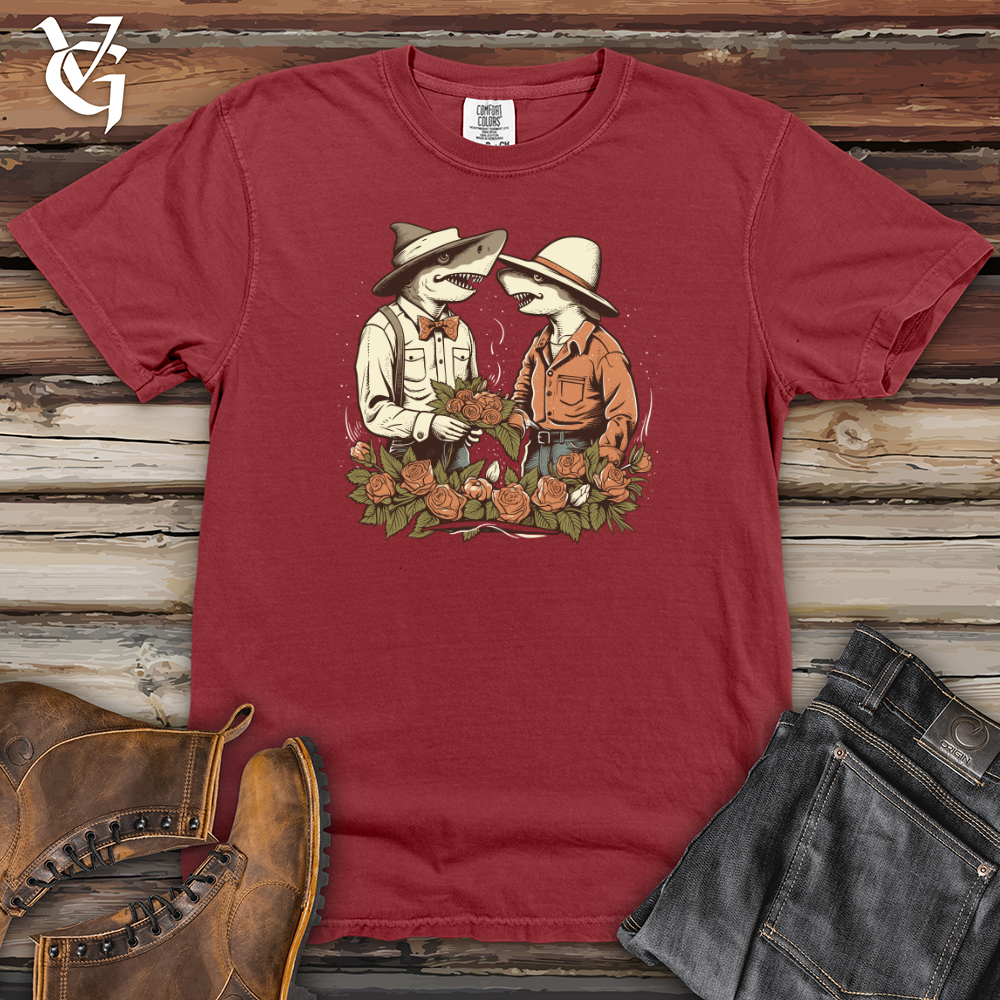 Viking Goods Sharks Gentlemanly Union Heavy Cotton Comfort Colors Tee Brick / L