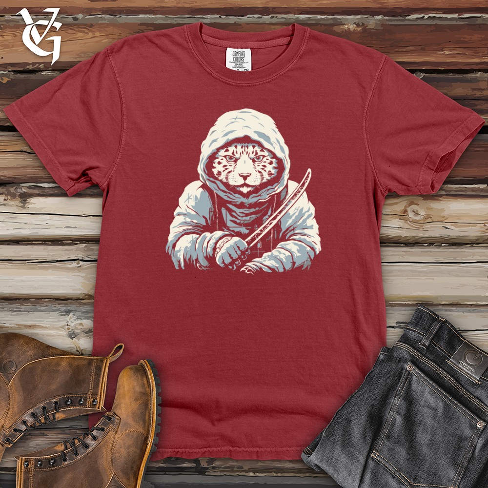 Viking Goods Snow Leopard Samurai Heavy Cotton Comfort Colors Tee Brick / L
