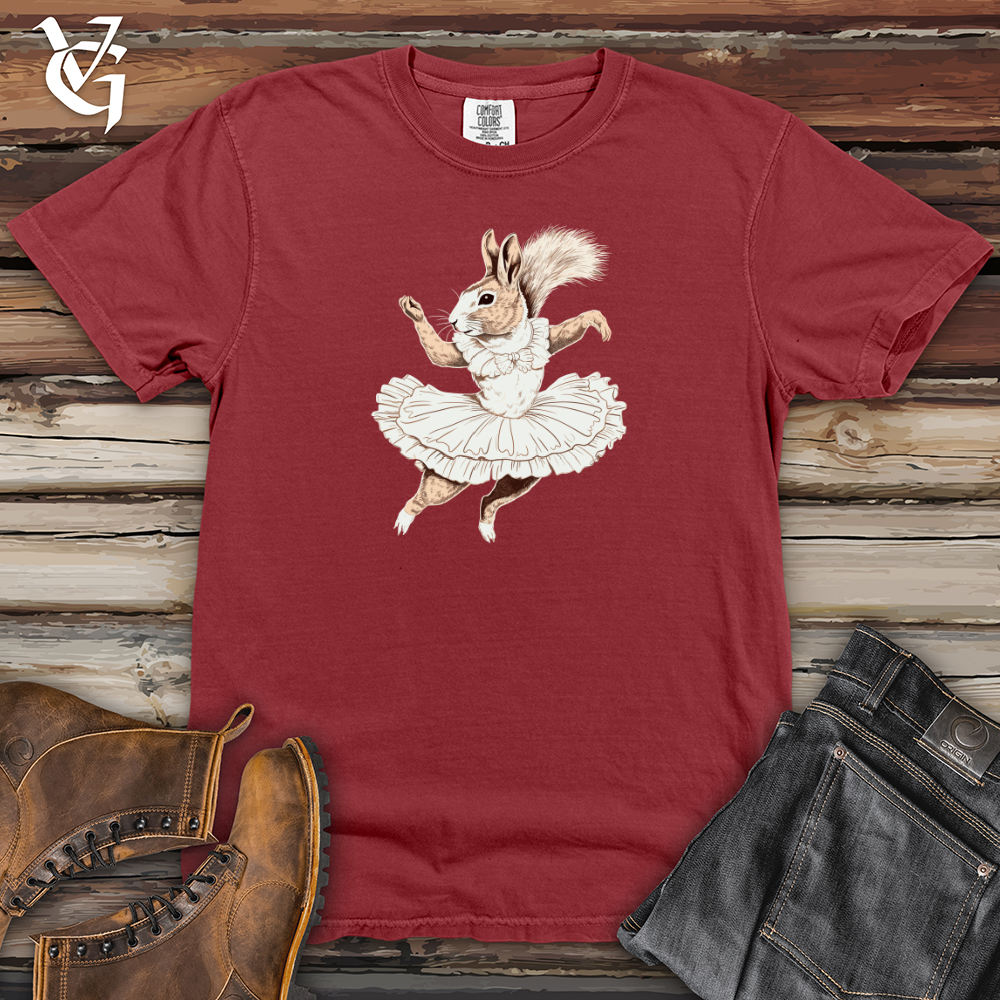Viking Goods Squirrel Ballerina Elegance Heavy Cotton Comfort Colors Tee Brick / L