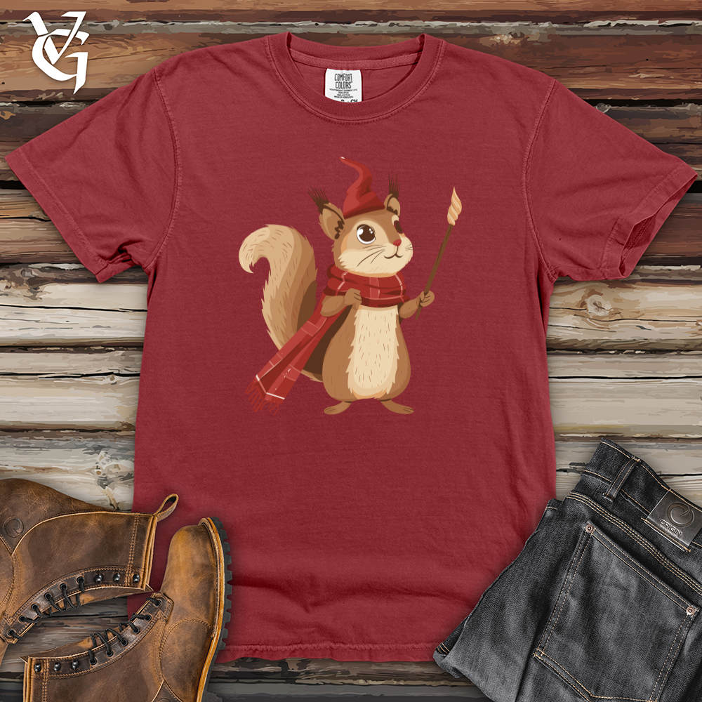 Viking Goods Squirrel Magician Charm Heavy Cotton Comfort Colors Tee Brick / L