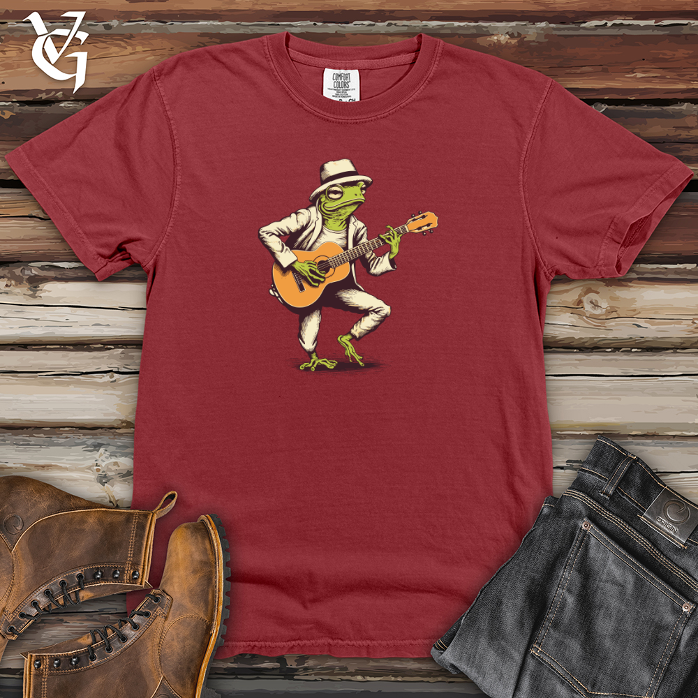 Viking Goods Strutting Strings Frog Heavy Cotton Comfort Colors Tee Brick / L