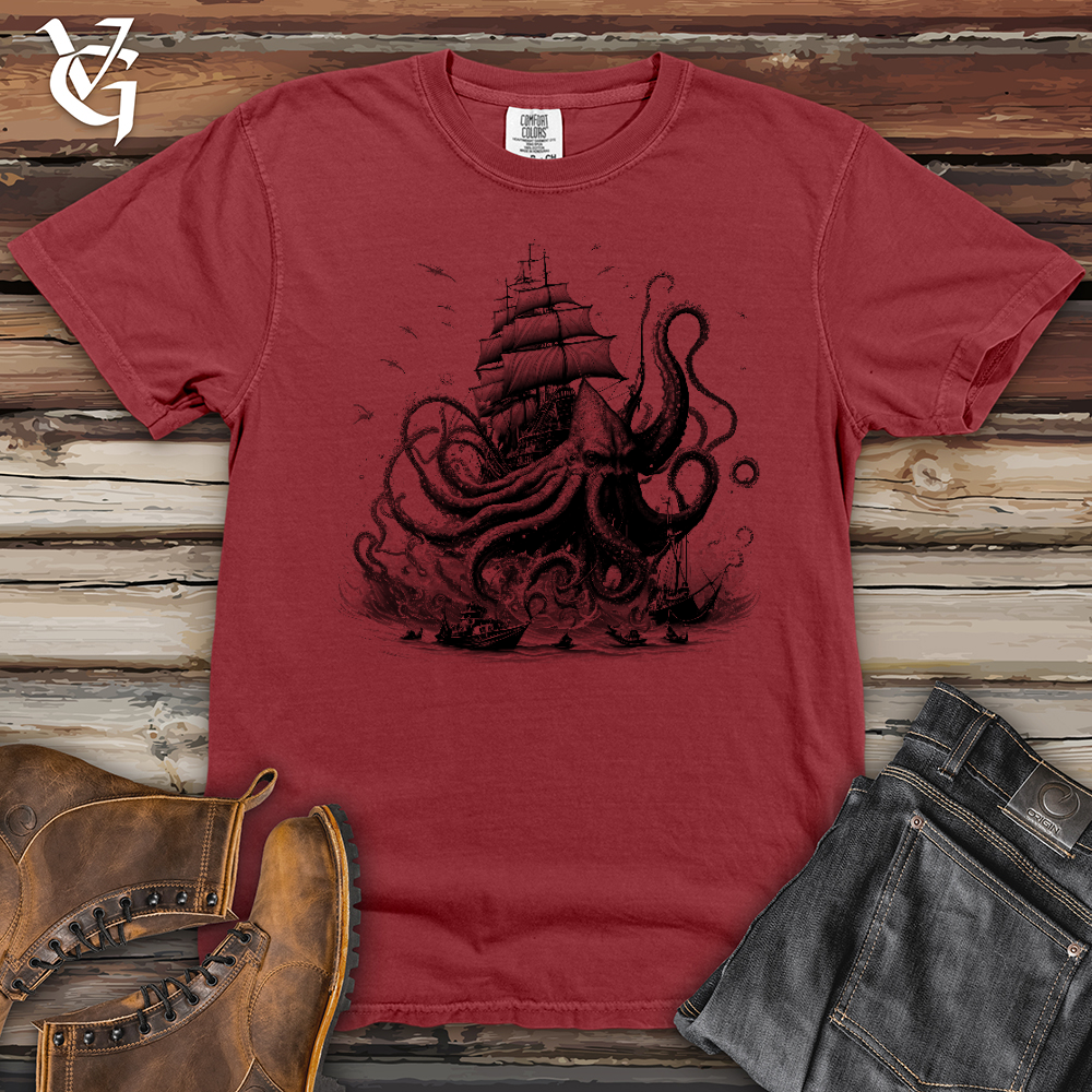 Viking Goods Terror At Sea Heavy Cotton Comfort Colors Tee Brick / L