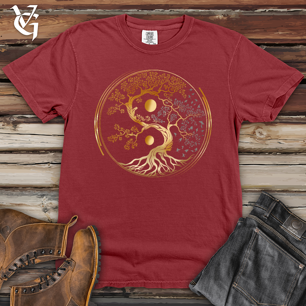 Viking Goods Tree Of Life Yin Yang Heavy Cotton Comfort Colors Tee Brick / L
