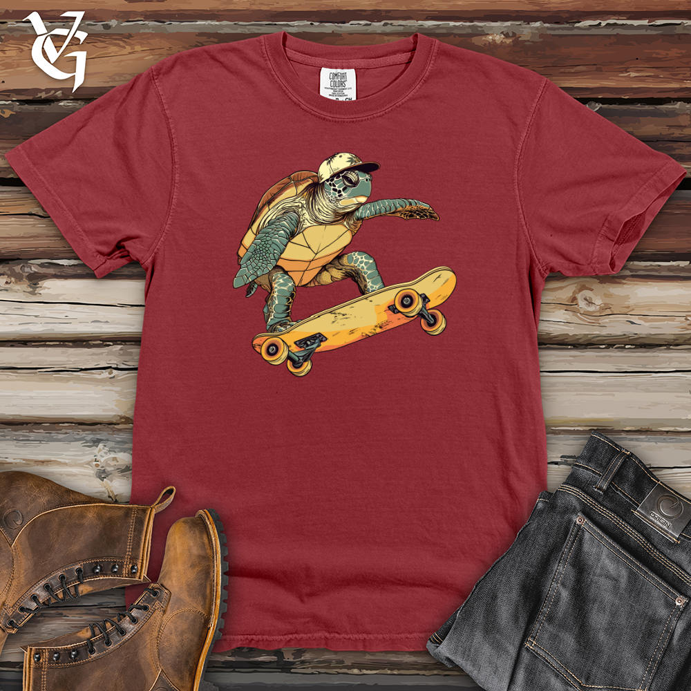 Viking Goods Turtle Skateboarder Groove Heavy Cotton Comfort Colors Tee Brick / L