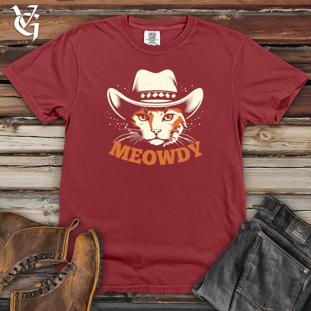 Viking Goods Vintage Cowboy Cat Heavy Cotton Comfort Colors Tee Brick / L