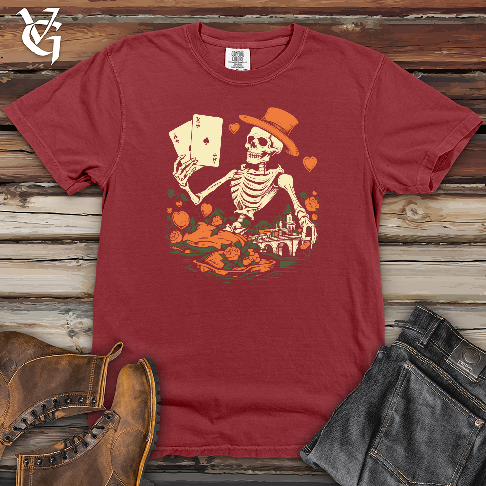 Viking Goods Whimsical Peach Card Shark Heavy Cotton Comfort Colors Tee Brick / L