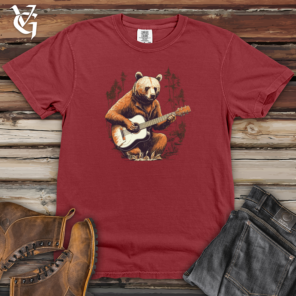 Viking Goods Wild Melodies Guitar Bear Heavy Cotton Comfort Colors Tee Brick / L