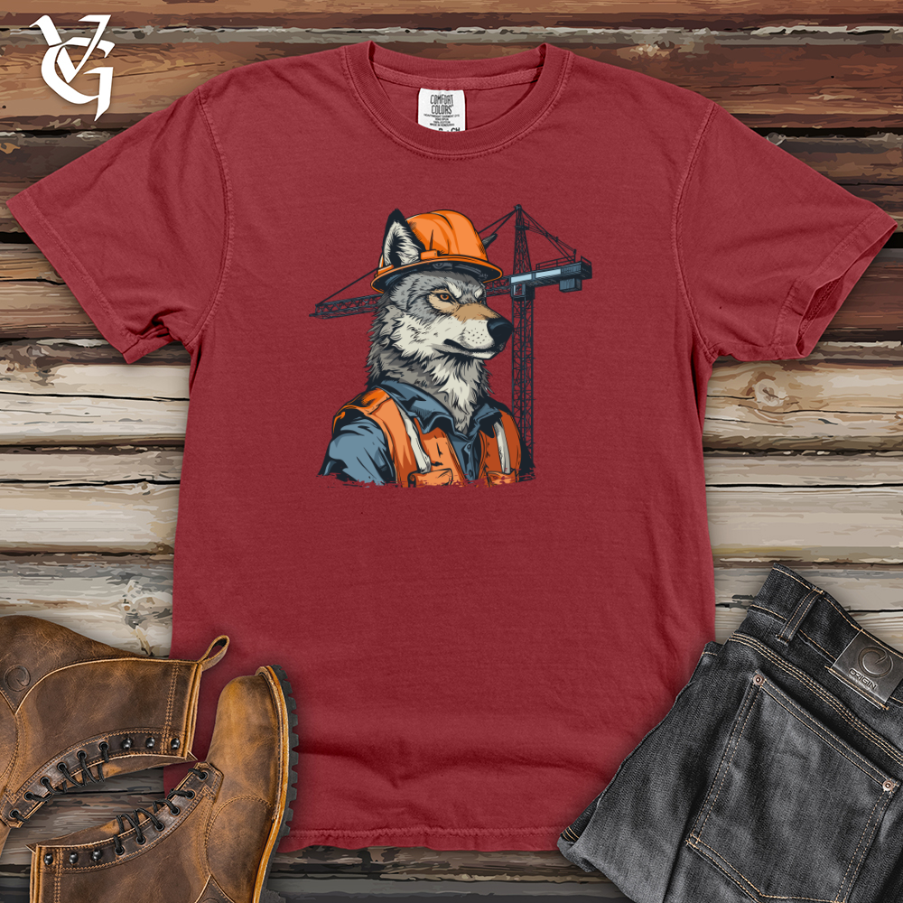 Viking Goods Wolf Construction Chief Heavy Cotton Comfort Colors Tee Brick / L