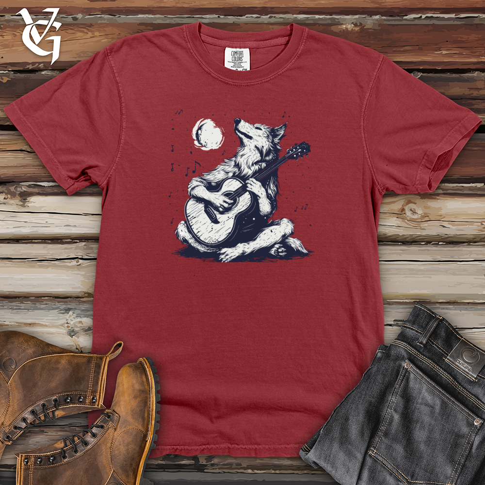 Viking Goods Wolf Moonlight Serenade Heavy Cotton Comfort Colors Tee Brick / L