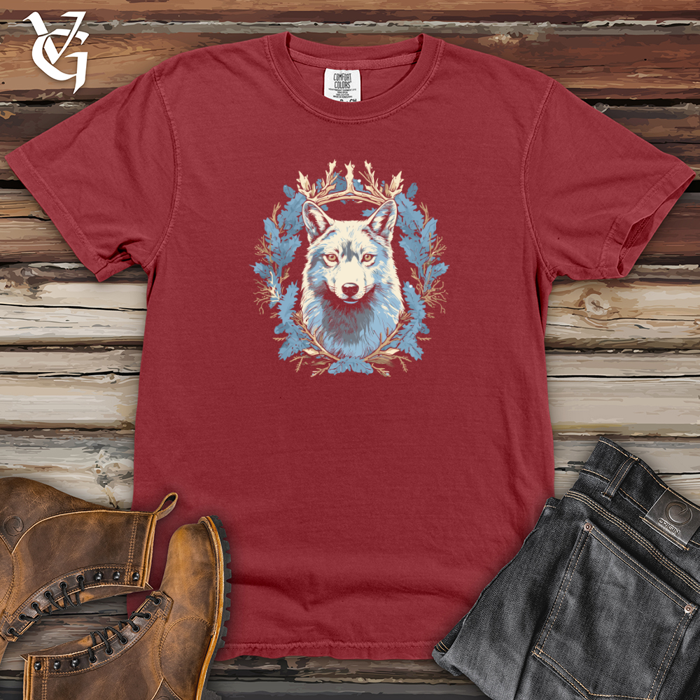 Viking Goods Wolf Winter Majesty Heavy Cotton Comfort Colors Tee Brick / L