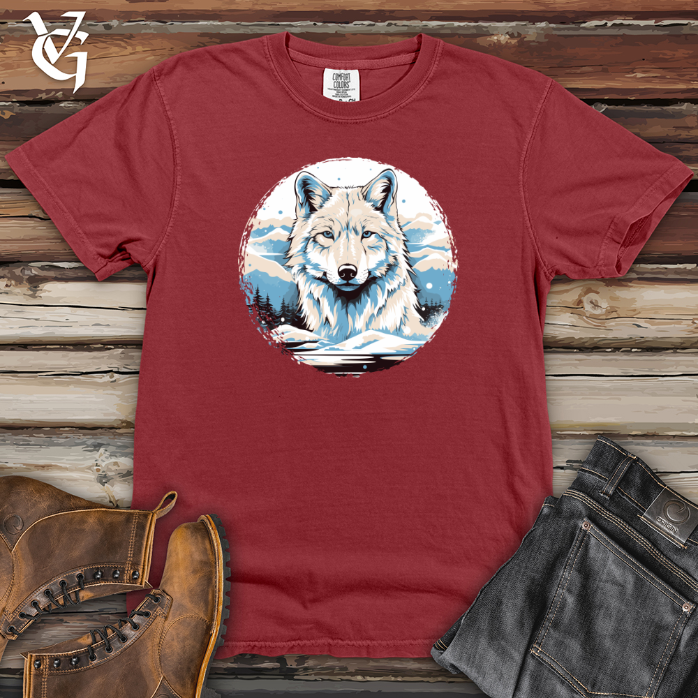 Viking Goods Wolf Winter Majesty Heavy Cotton Comfort Colors Tee Brick / L