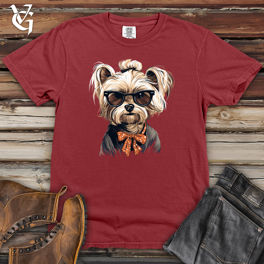 Viking Goods Yorkie Hipster Fashion Heavy Cotton Comfort Colors Tee Brick / L