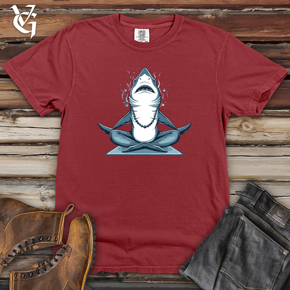 Viking Goods Zen Shark Meditation Heavy Cotton Comfort Colors Tee Brick / L