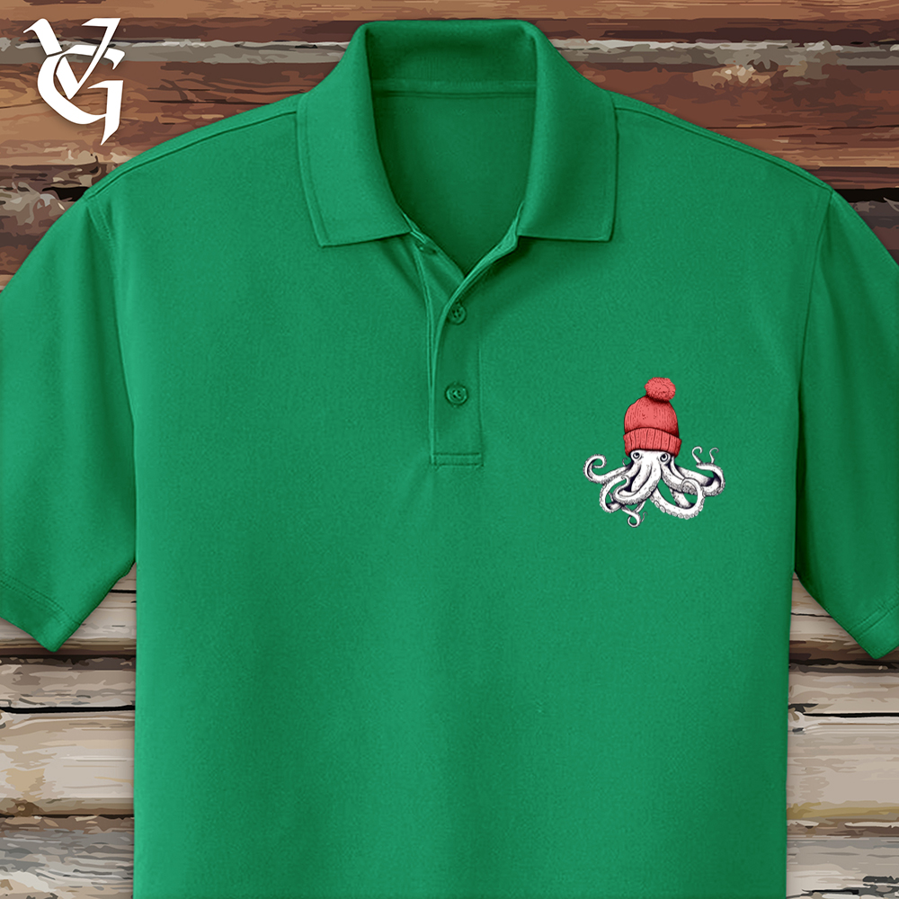 Viking Goods Octopus Chillin Heavy Polo Bright Kelly Green / L