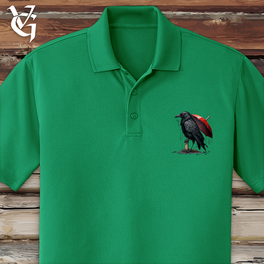 Viking Goods Raven In The Rain Polo Bright Kelly Green / L