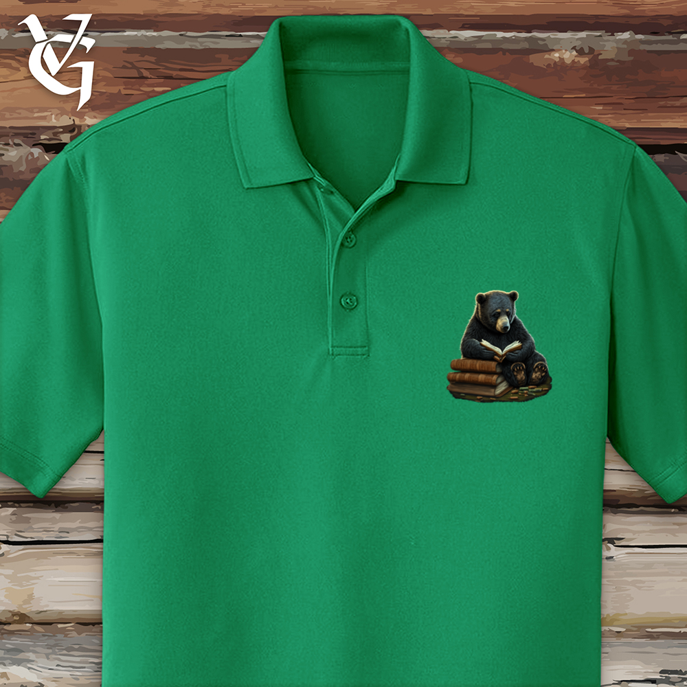 Viking Goods Studious Bear Polo Bright Kelly Green / L