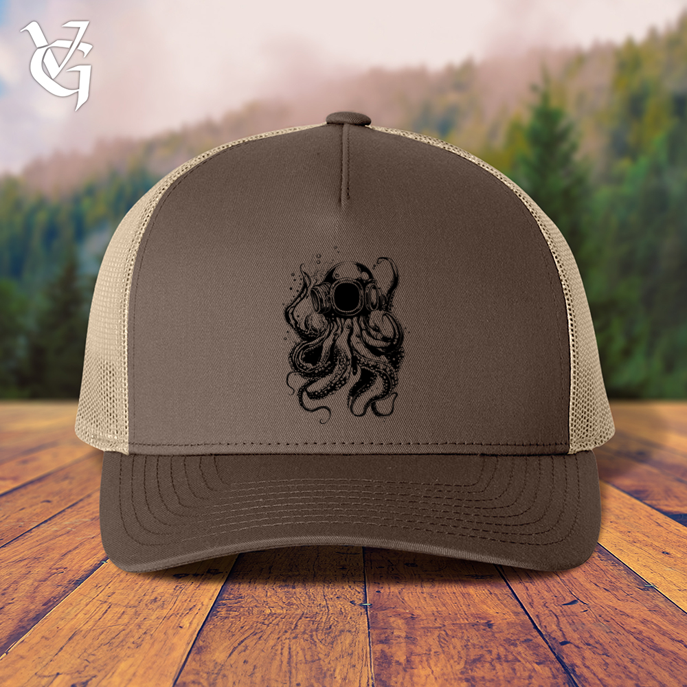 Viking Goods Scuba Octopus Trucker Cap Brown/ Khaki