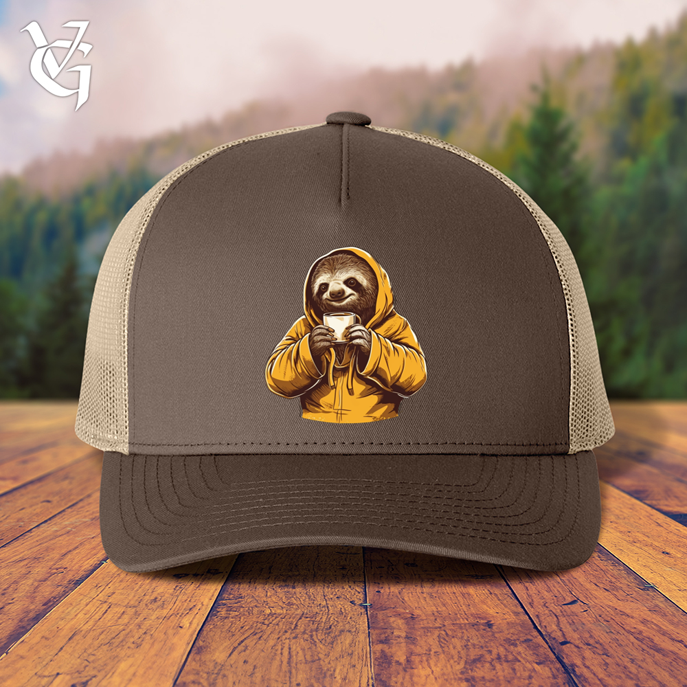 Viking Goods Sloth Coffee Trucker Cap Brown/ Khaki
