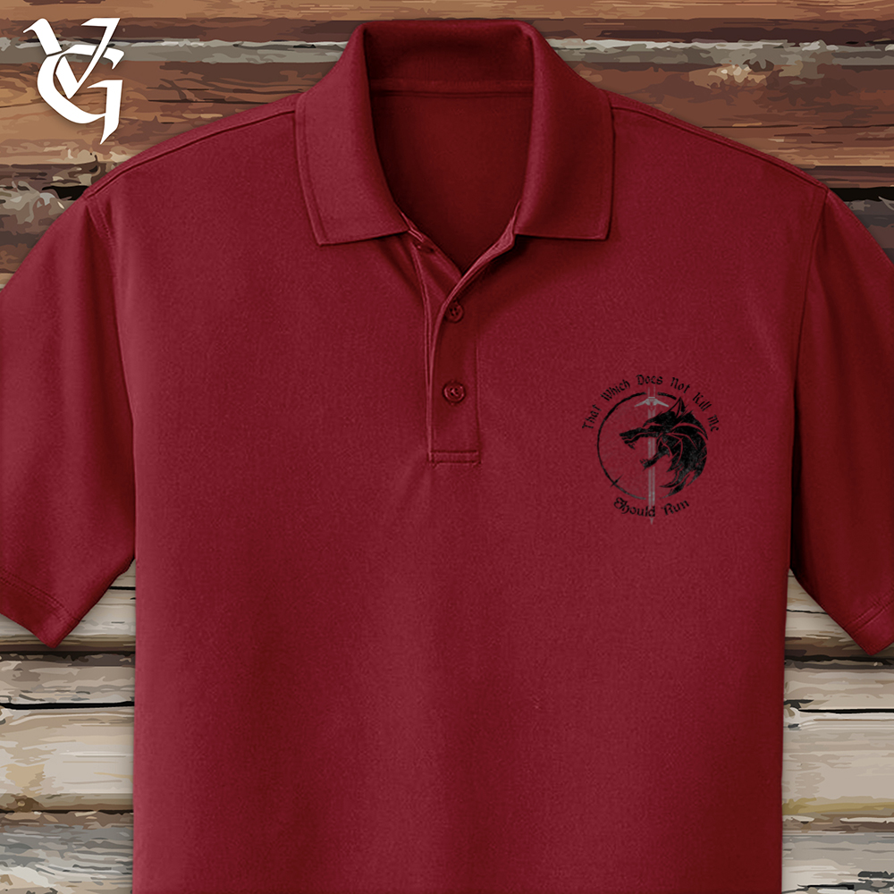 Viking Goods Should Run Wolf Polo Burgundy / L