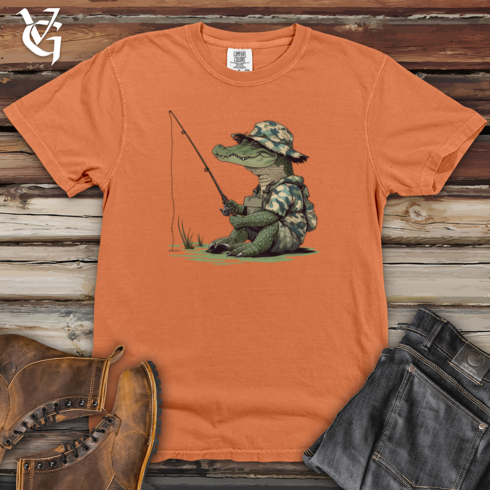 Viking Goods Alligator Angler Adventure Heavy Cotton Comfort Colors Tee Burnt Orange / L