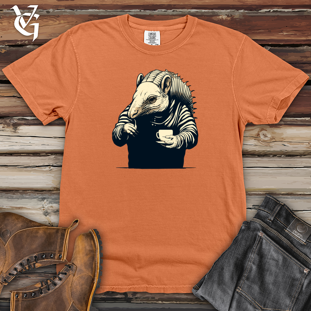 Viking Goods Armadillo Coffee Indulgence Time Heavy Cotton Comfort Colors Tee Burnt Orange / L