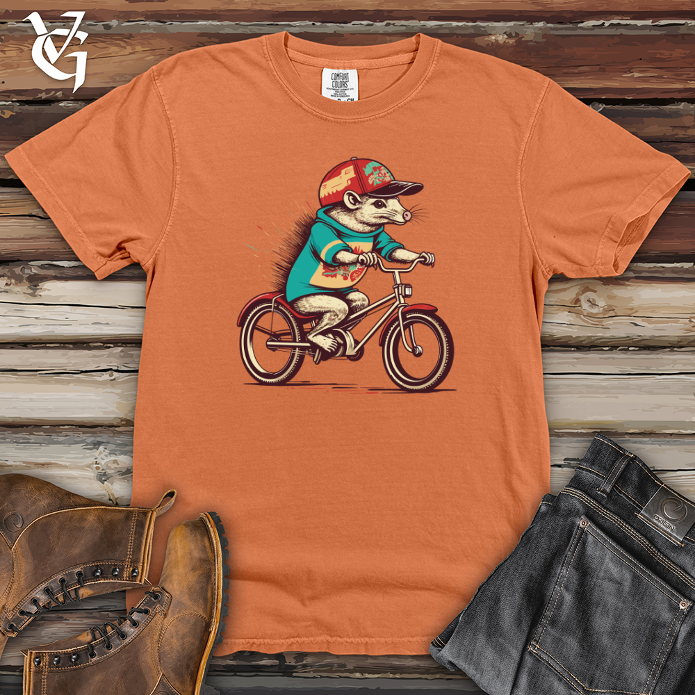 Viking Goods Armadillo Retro Bike Ride Fiesta Heavy Cotton Comfort Colors Tee Burnt Orange / L