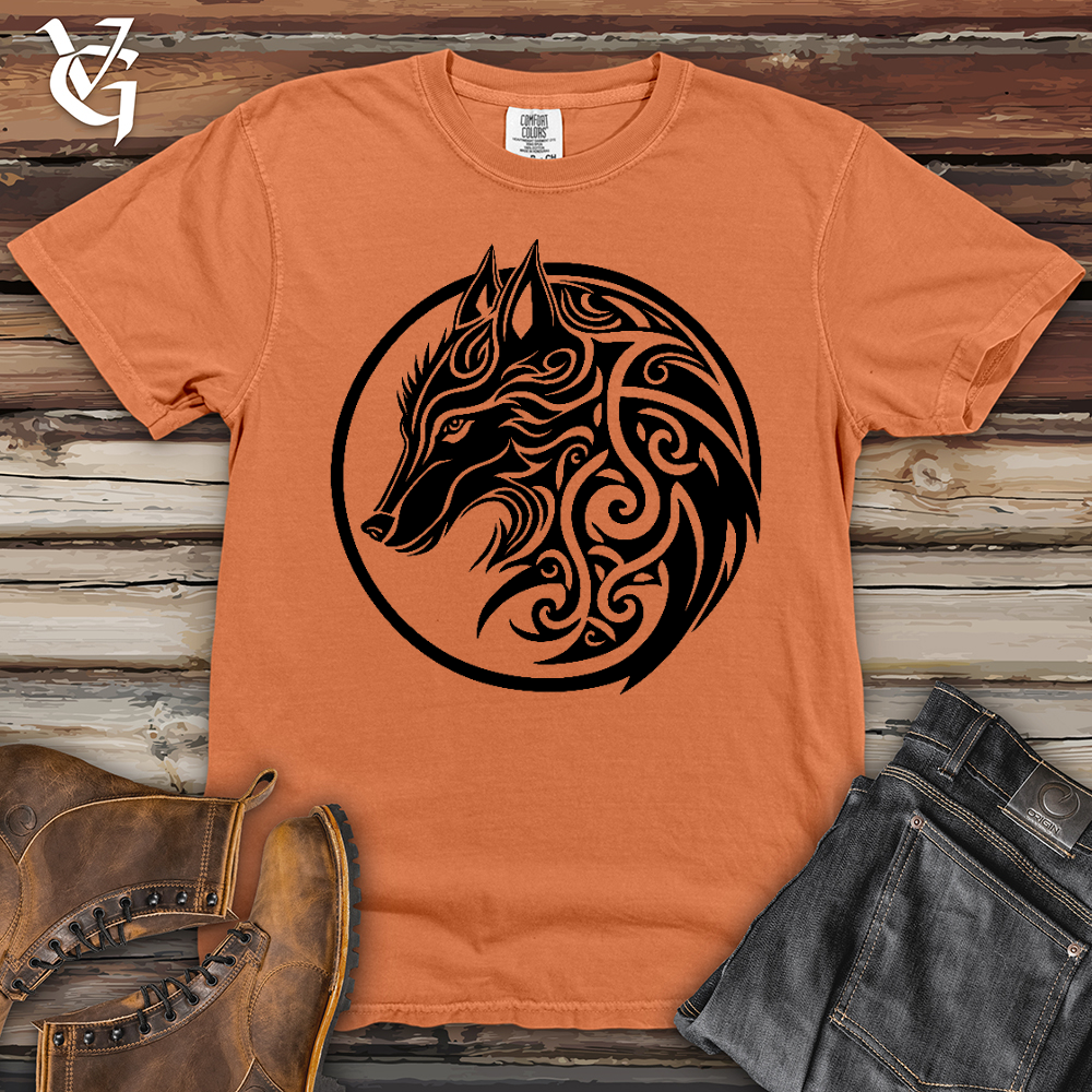 Viking Goods Celtic Wolf Art Heavy Cotton Comfort Colors Tee Burnt Orange / L