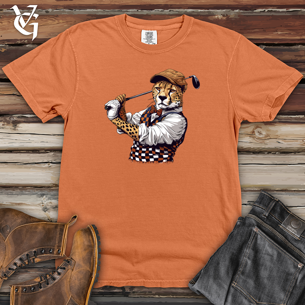 Viking Goods Cheetah Golf Swagger Heavy Cotton Comfort Colors Tee Burnt Orange / L