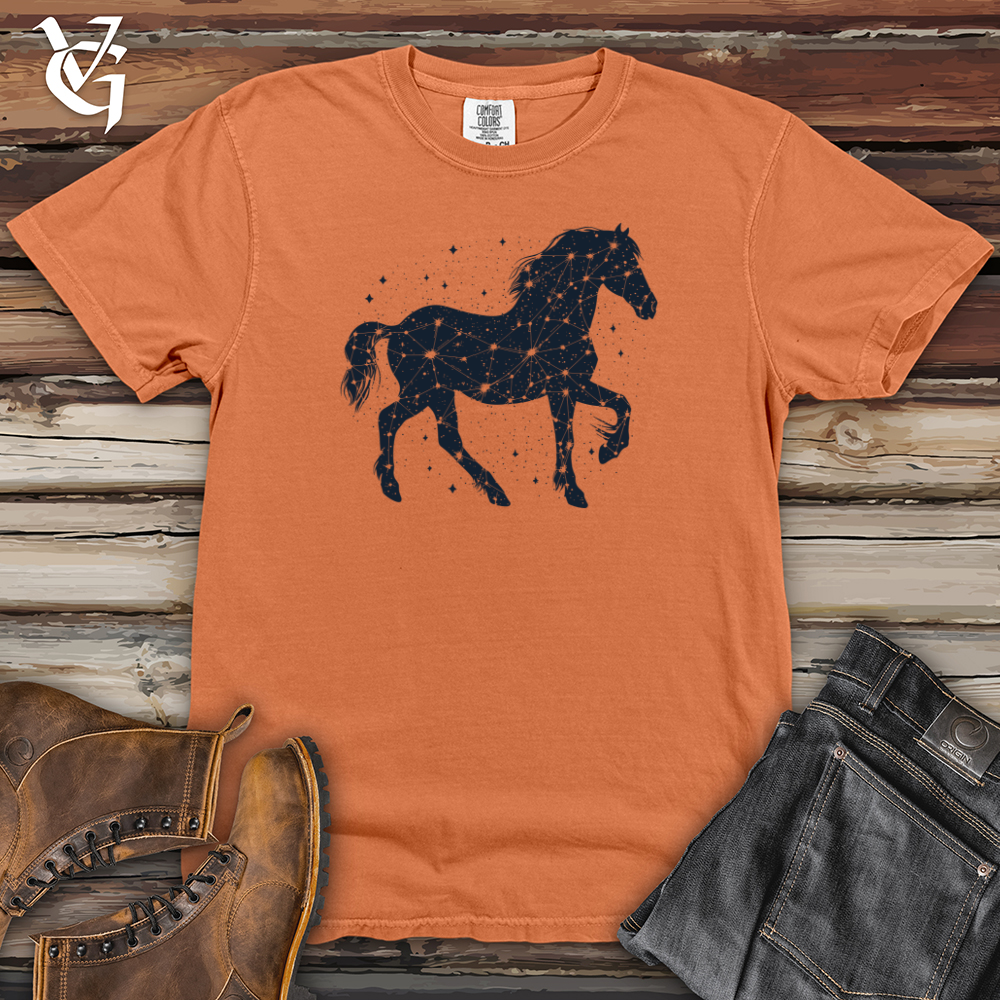 Viking Goods Constellation Equine Majesty Heavy Cotton Comfort Colors Tee Burnt Orange / L