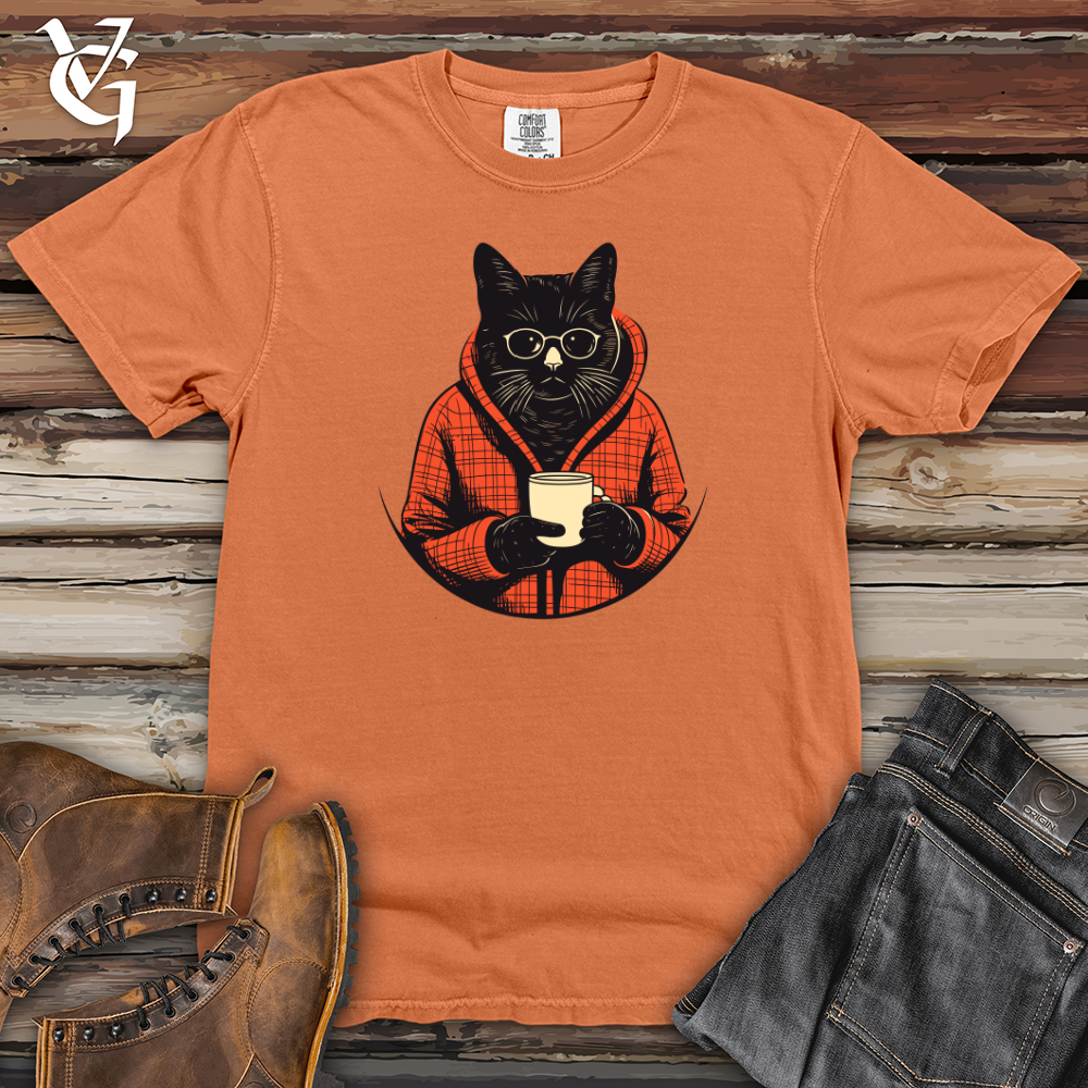 Viking Goods Cozy Sweater Cat Café Heavy Cotton Comfort Colors Tee Burnt Orange / L