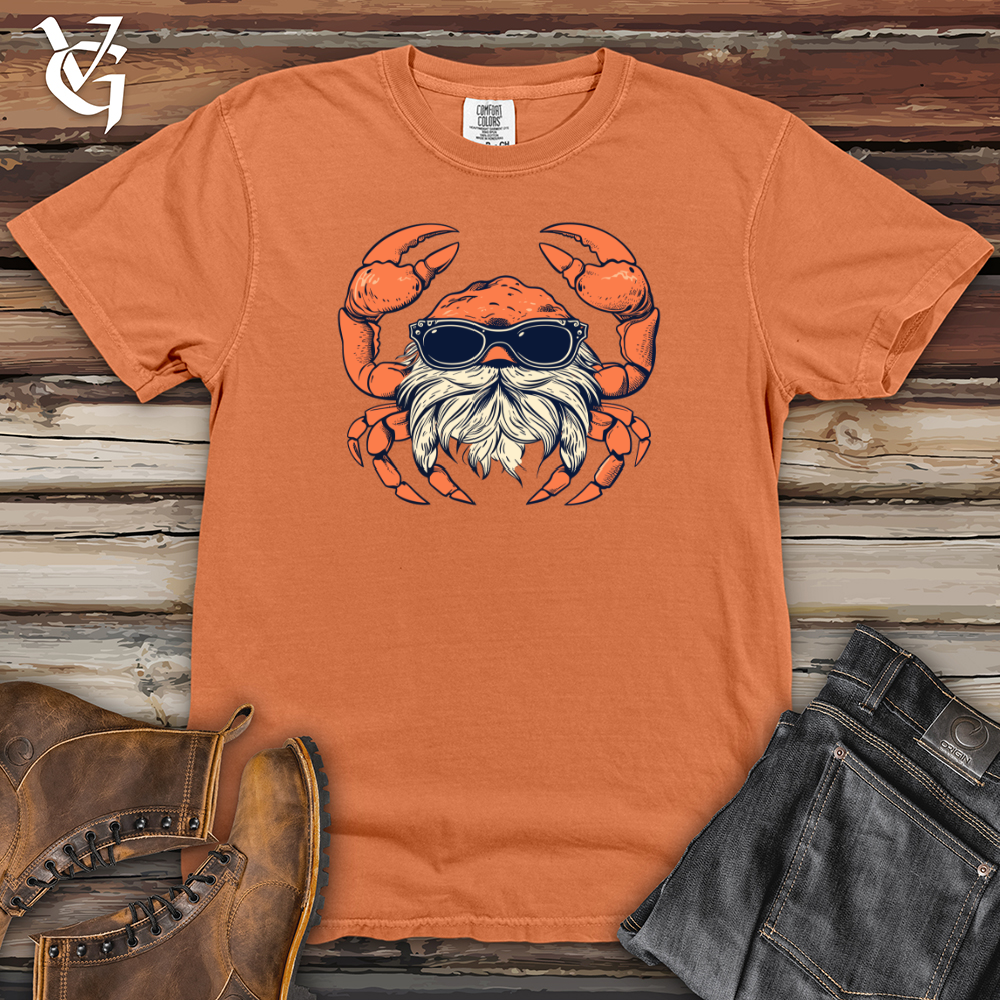 Viking Goods Crab Coastal Hipster Sandy Style Heavy Cotton Comfort Colors Tee Burnt Orange / L
