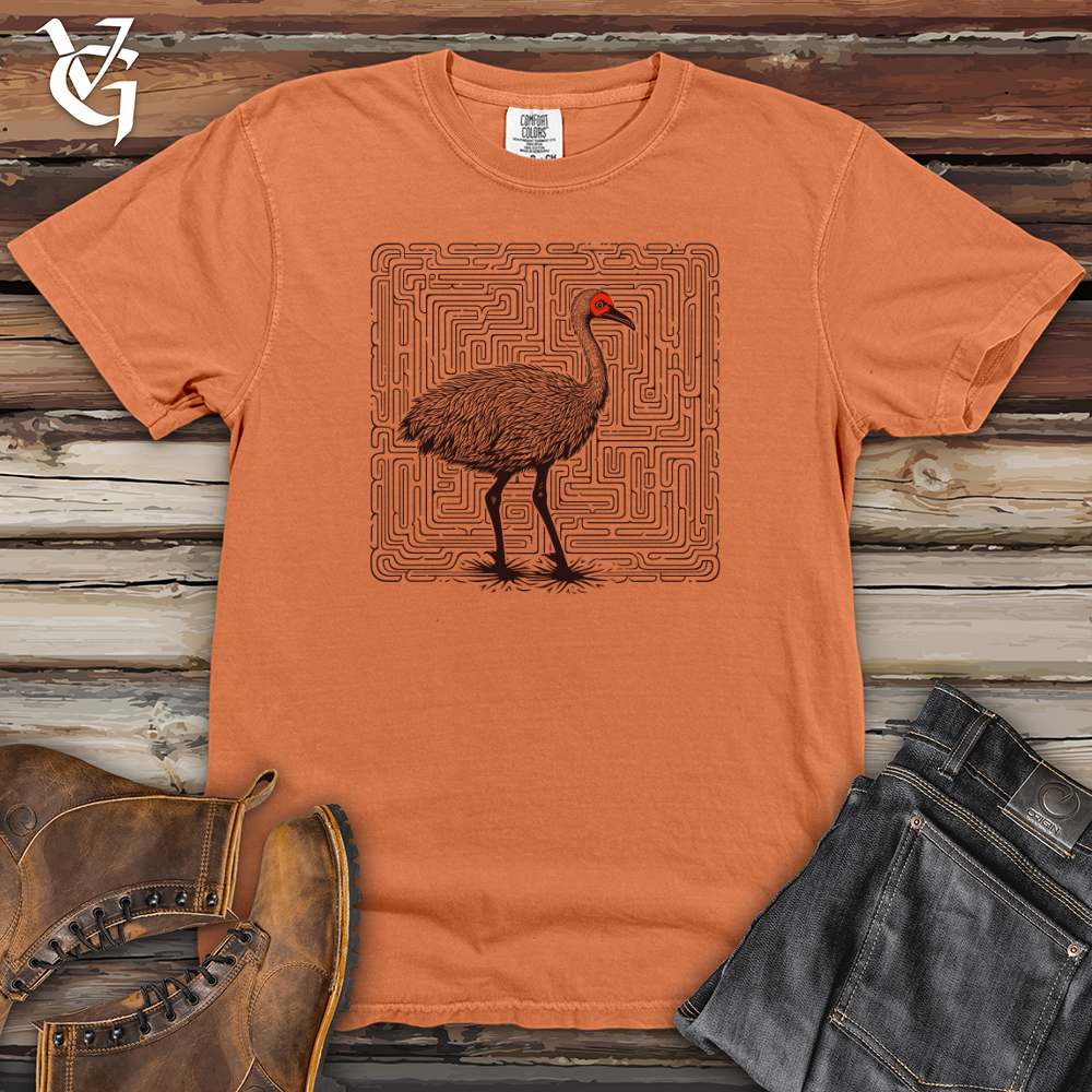 Viking Goods Crane Labyrinth Wanderer Heavy Cotton Comfort Colors Tee Burnt Orange / L