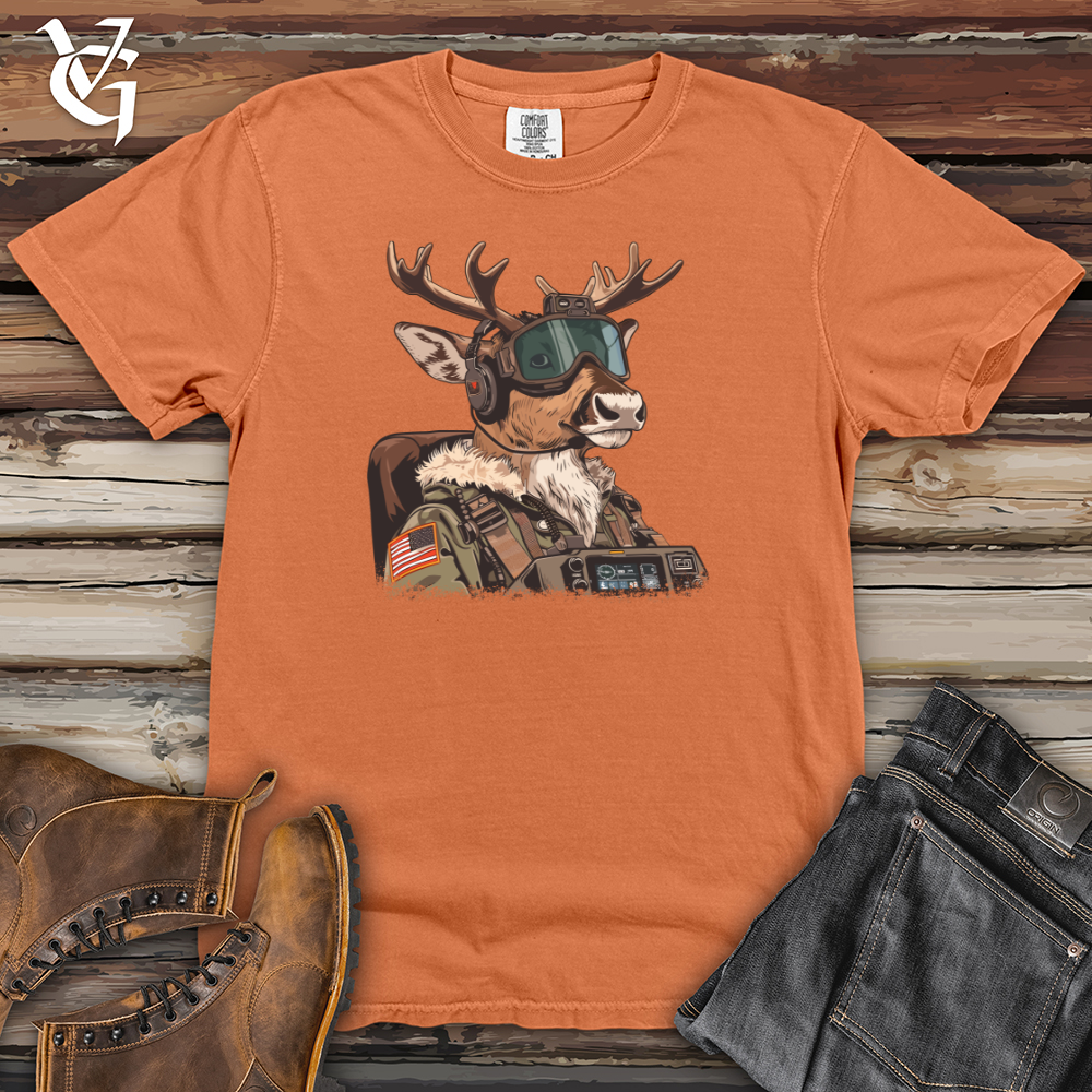Viking Goods Deer Pilot Gear-up Heavy Cotton Comfort Colors Tee Burnt Orange / L